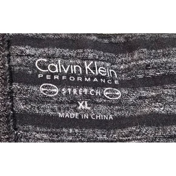 Calvin Klein womens short sleeve shirt SZ XL striped performance stretch pocket - Picture 3 of 12